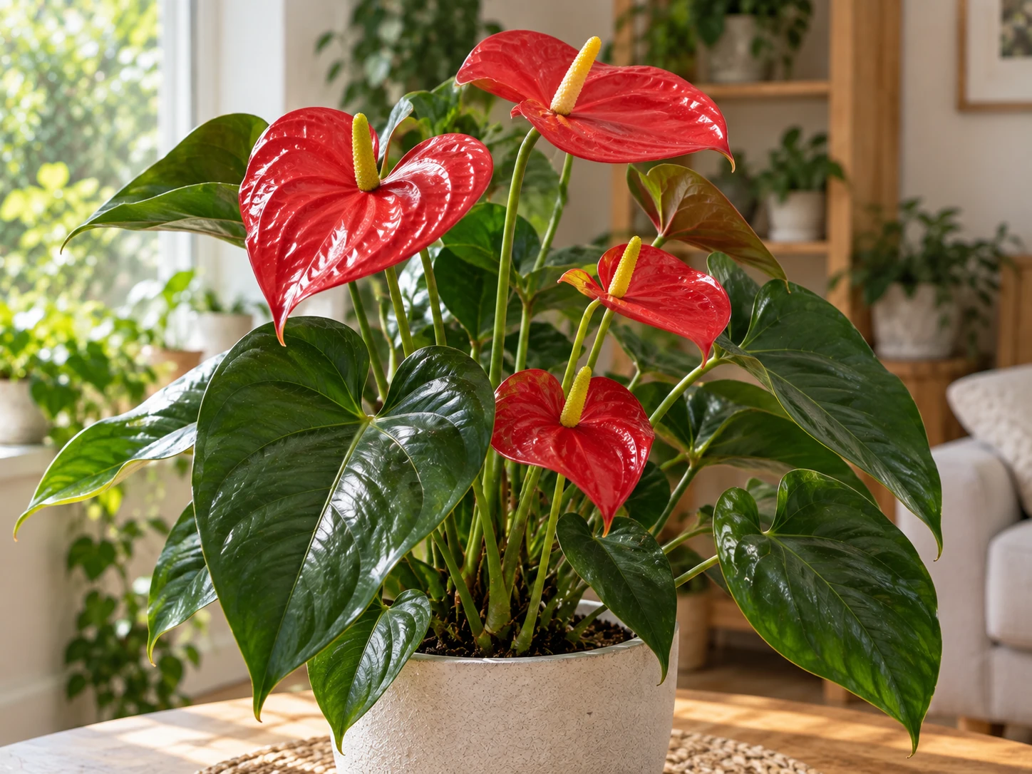 Flamingo flower (Anthurium andraeanum)