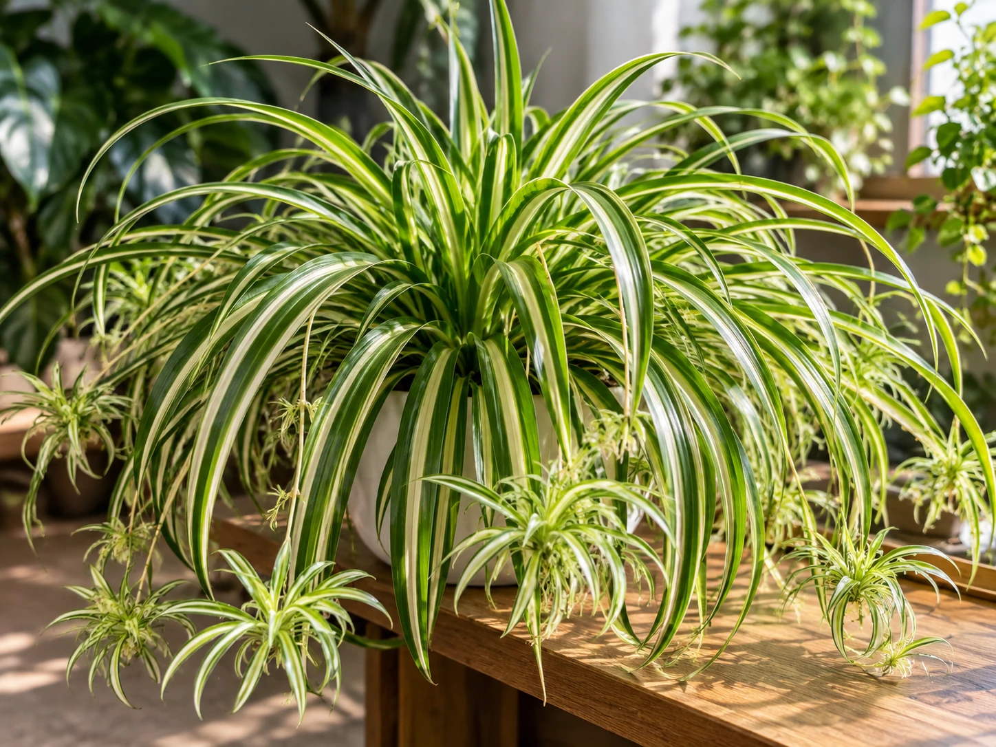 Spider plant (Chlorophytum comosum)